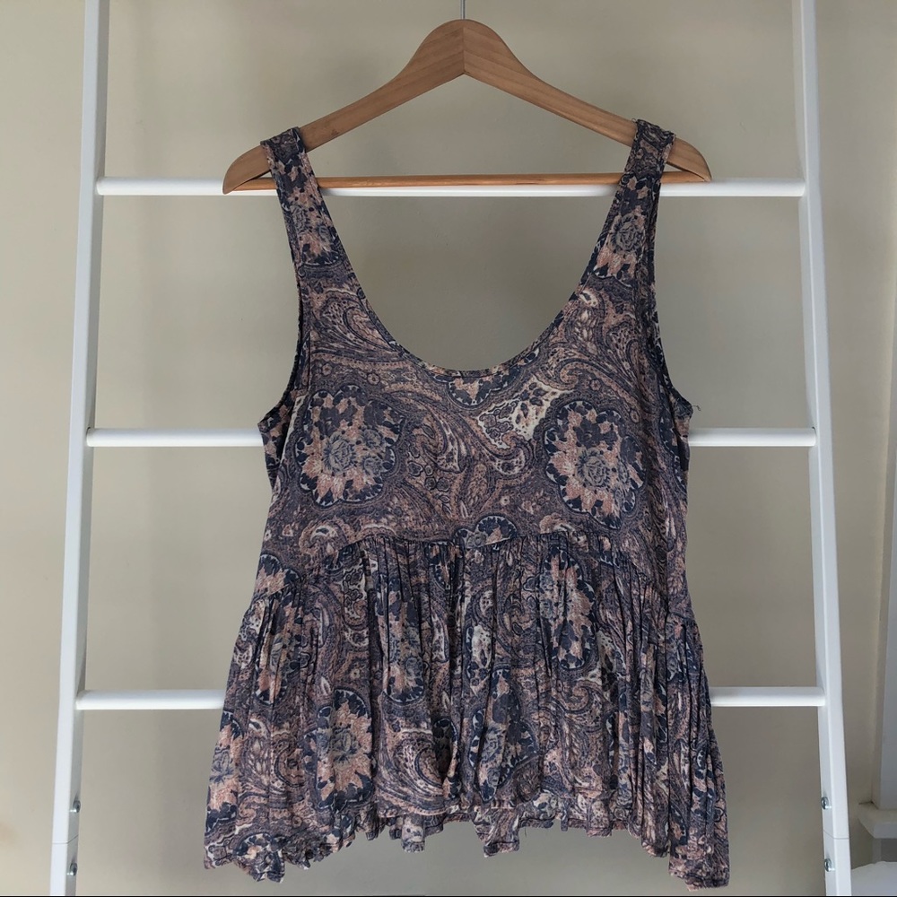 🍃ecoté boho peplum tank